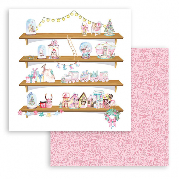 176104_Набор бумаги для скрапбукинга "Рождественская роза"