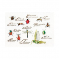 124477_Набор для вышивания "Насекомые", канва лён 32 ct