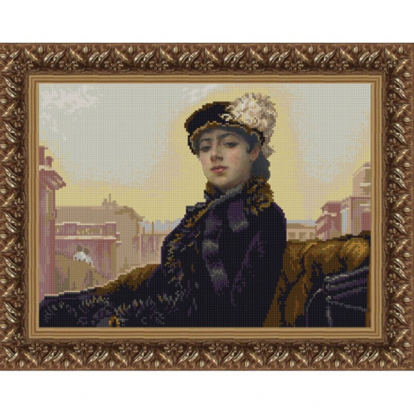 Рисунок на ткани (Бисер) КОНЁК арт. 9766 Незнакомка 29х39 см