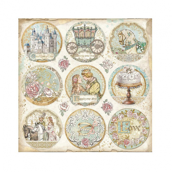 Бумага двухсторонняя для скрапбукинга "Спящая красавица - открытки" Бумага двухсторонняя для скрапбукинга "Спящая красавица - открытки"