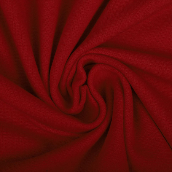 Ткань трикотаж Рибана с лайкрой 215г опененд 80-90см красный 18-1763 уп.3м