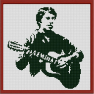 Рисунок на ткани (Бисер) КОНЁК арт. 1226 Владимир Высоцкий 25х25 см