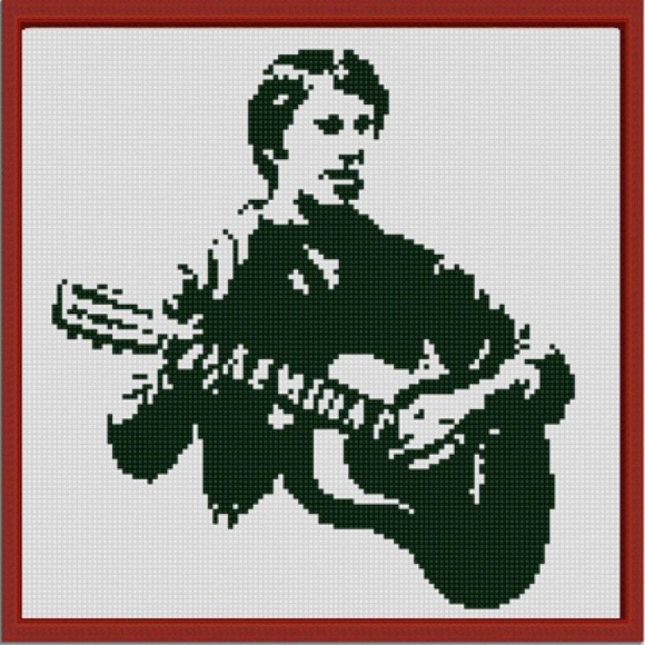 Рисунок на ткани (Бисер) КОНЁК арт. 1226 Владимир Высоцкий 25х25 см