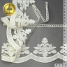 Кружево на жесткой сетке Exclusive арт.TBY 3L1041A шир.120мм цв.W1515 молочный уп.13,71м
