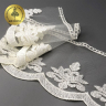 Кружево на жесткой сетке Exclusive арт.TBY 3L1041A шир.120мм цв.W1515 молочный уп.13,71м