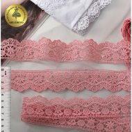 Кружево гипюр KRUZHEVO арт.TR.SUN.09 шир.32мм цв.811 розовый уп.9м