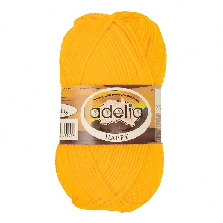 Пряжа ADELIA HAPPY (100% акрил) 10х50г/128м цв.06 яр. желтый