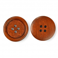 Пуговицы деревянные TBY BT.WD.933 цв.коричневый 40L-25мм, 4 прокола, 20 шт