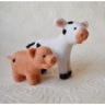 Набор для изготовления текстильной игрушки Toyzy арт.TZ-F021 "Коровка и Свинка" Валяние