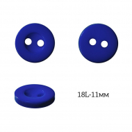 Пуговицы пластик арт.TBY.378.11.330 цв.330 т.синий, 18L-11мм, 2 прокола, 200шт