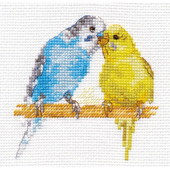 Набор для вышивания АЛИСА арт.0-176 Попугайчики 8х8 см Набор для вышивания АЛИСА арт.0-176 Попугайчики 8х8 см
