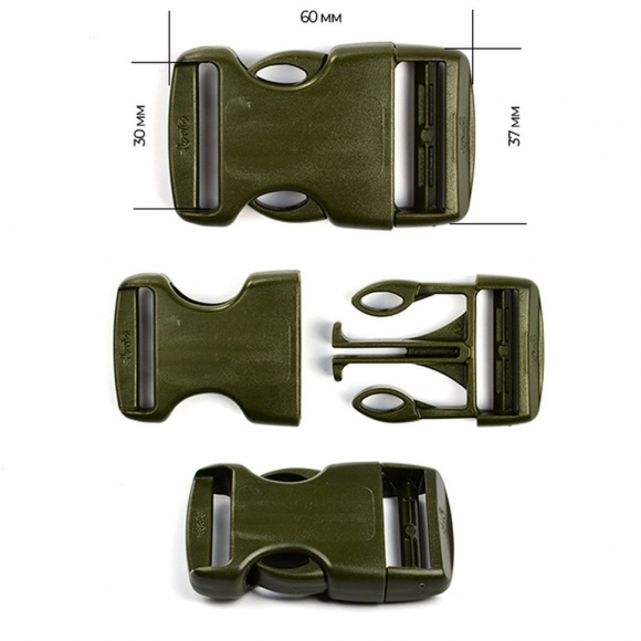 Фастекс 30мм FE30А цв.темный хаки нагрузка 80 кг уп.20 шт