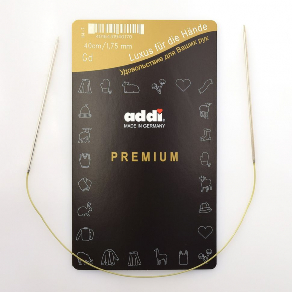 85582_Спицы, круговые, экстратонкие, addiClassic № 1.75, 40 см