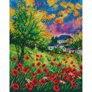 Набор для вышивания РТО арт.M624 Маки, убегающие в горизонт 18х22 см