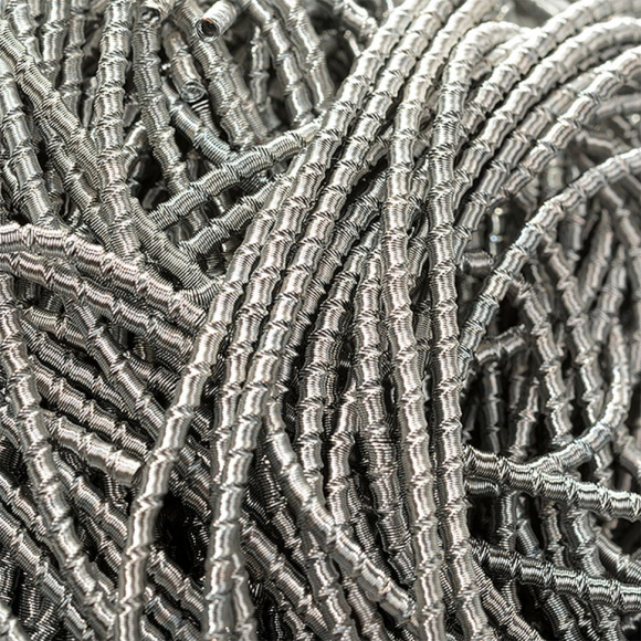 Канитель мягкая, фигурная арт.KAN/LB2-04 матовый, цв.серый уп.100 г