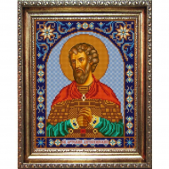 Рисунок на ткани (Бисер) КОНЁК арт. 9339 Святой Артемий 20х25 см
