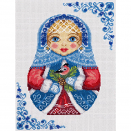 Набор для вышивания PANNA арт. NM-1758 Русская матрешка. Зима 22х29 см