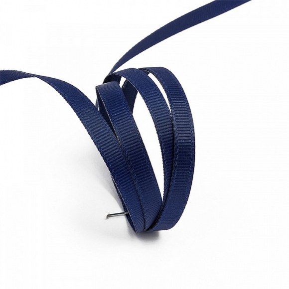 Лента Ideal репсовая в рубчик шир.12мм цв.370 т.синий уп.27,42м