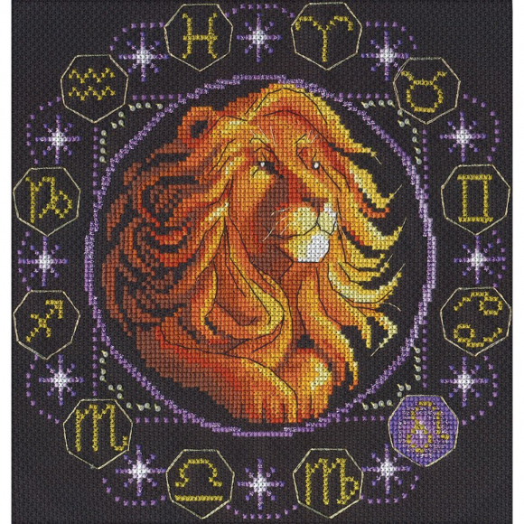 Набор для вышивания PANNA арт. ZN-0926 Знаки Зодиака. Лев 24х23,5 см