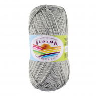Пряжа ALPINA HOLLY MELANGE (100% мерсеризованный хлопок) 10х50г/200м цв.04 св.серый/серый