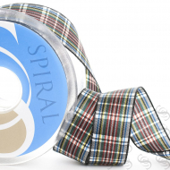 28203_Лента с рисунком клетка SAFISA, 26 мм, 25 м, цвет 05, хаки