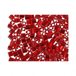 Бисер Япония "TOHO" 11/0  TRIANGLE №4  2.2 мм 5 х 5 г №0025C красный