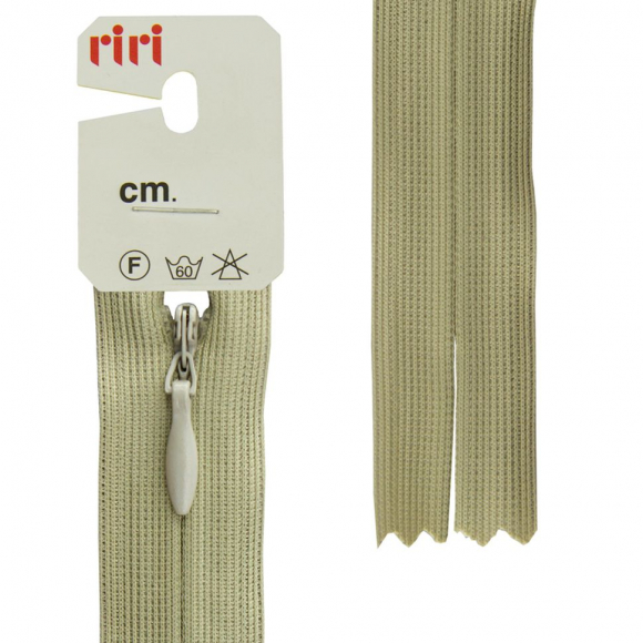 30746_Молния потайная неразъемная, Т3, 22 см, цвет 2809, бежево-зеленый светлый 30746_Молния потайная неразъемная, Т3, 22 см, цвет 2809, бежево-зеленый светлый