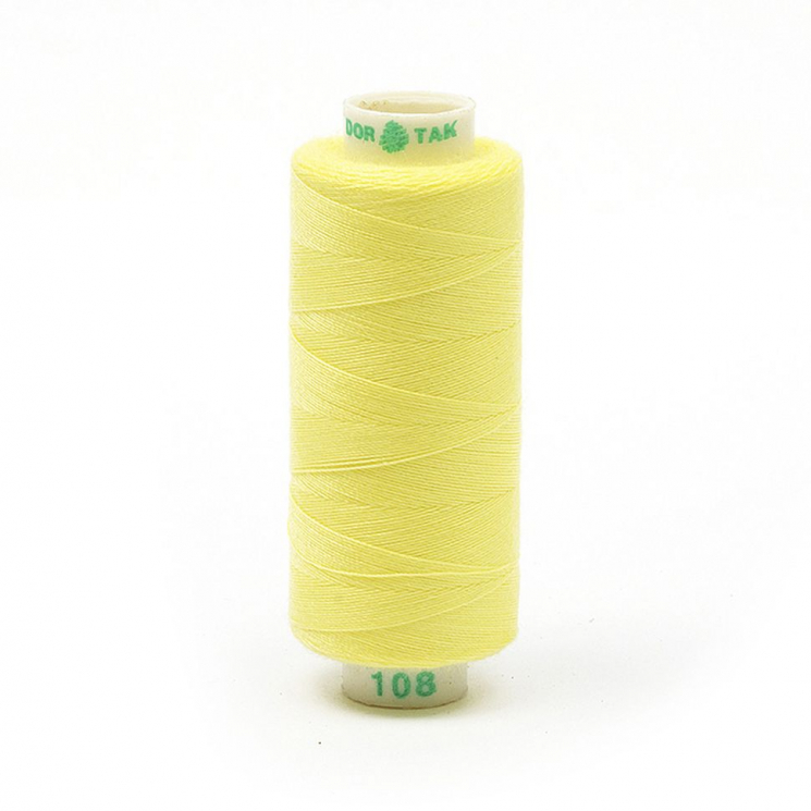 Нитки Dor Tak бытовые 40/2 полиэстер 366м цв.108 желтый