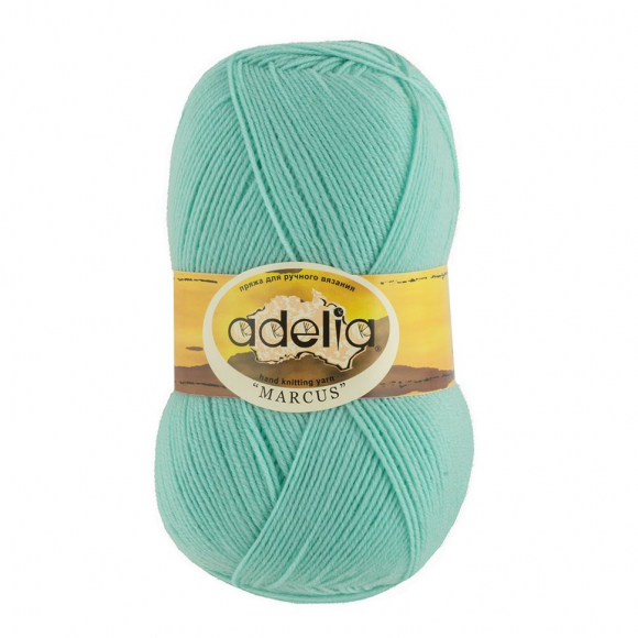 Пряжа ADELIA MARCUS (60% полиэстер, 40% шерсть) 5х100г/375м цв.27 св.мятный