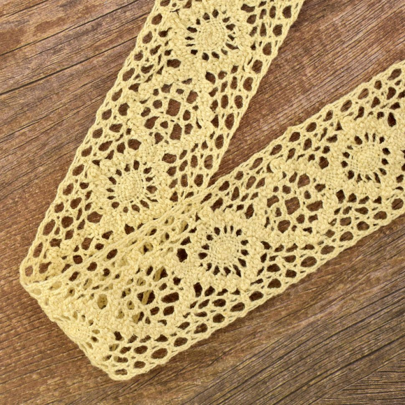 Хлопковое кружево, 42 мм, цвет натуральный Хлопковое кружево, 42 мм, цвет натуральный