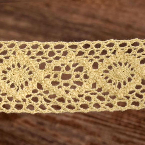 Хлопковое кружево, 42 мм, цвет натуральный Хлопковое кружево, 42 мм, цвет натуральный