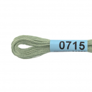 Нитки для вышивания Gamma мулине (0207-0819) 100% хлопок 24 x 8 м цв.0715 св.зеленый