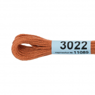 Нитки для вышивания Gamma мулине (0820-3070) 100% хлопок 24 x 8 м цв.3022 т.рыжий