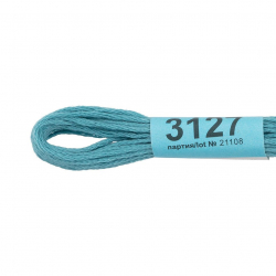 Нитки для вышивания Gamma мулине (3071-3172) 100% хлопок 24 x 8 м цв.3127 бл.мор.волна