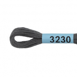 Нитки для вышивания Gamma мулине (3173-6115) 100% хлопок 24 x 8 м цв.3230 т.серый