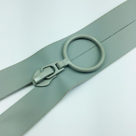 Молния водостойкая №7В6 одноцвет разъем 60см серый 132 кольцо