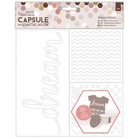 101105_Набор трафаретов самоклеющихся Geometric Mocha