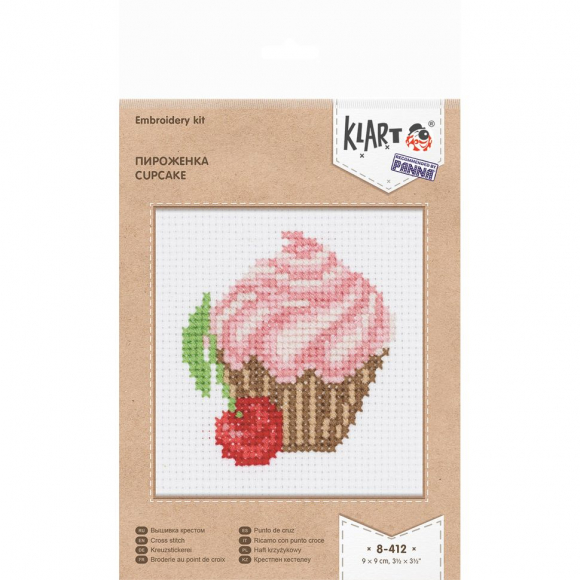 Набор для вышивания KLART арт. 8-412 Пироженка 9х9 см Набор для вышивания KLART арт. 8-412 Пироженка 9х9 см