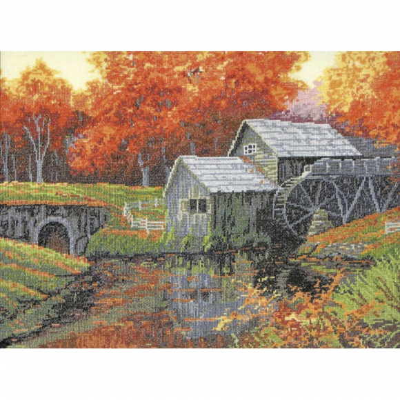 24369_Набор для вышивания "Старый заводик в октябре"