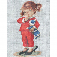 Набор для вышивания мулине НИТЕКС арт.0064 Модница 18х25 см