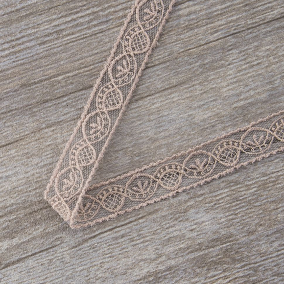 177939_Вышивка на тюле, 19 мм, цвет розовый