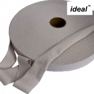 Лента Ideal трикотажная лицевая 100м, 350-380 г, ширина 7-9мм цв. жемчуг