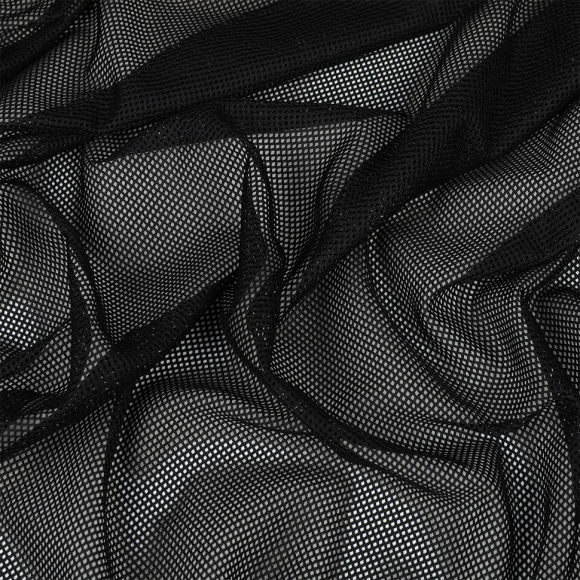 Сетка подкладочная трикотажная арт.TBY.0354 65г/м? ш.170см цв.03 черный, уп.1м