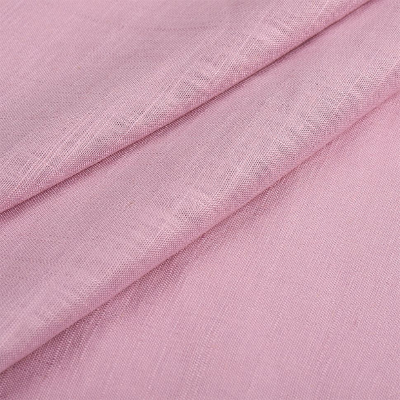 Ткань льняная 190 г/м? лен 40%, вискоза 60% шир.140 см арт.TBY.Li.1002.35 цв.35 пыльная роза уп.5м