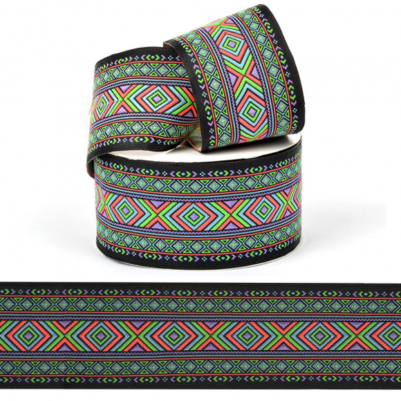 Лента (тесьма) жаккардовая арт.VB.30550V1 шир. 50мм цв.V1 уп.10 м