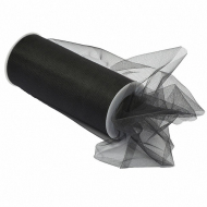 Фатин средней жесткости в шпульках,100% нейлон, арт.TBY.C шир.150мм цв.23 черный уп.22.86м