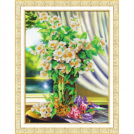 Набор для вышивания бисером ПАУТИНКА арт.Б-1278 Жасмин 28х38 см