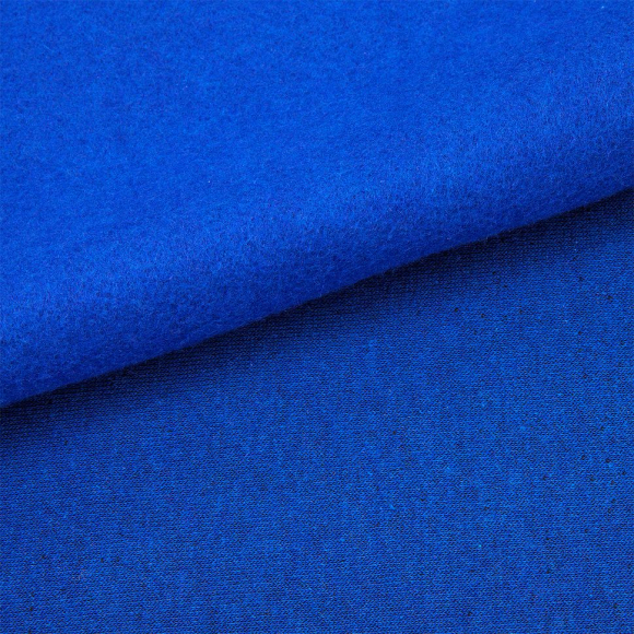 Ткань трикотаж Футер 3х нитка начес хлопок 320г пенье 185см василек 19-4052 уп.6м