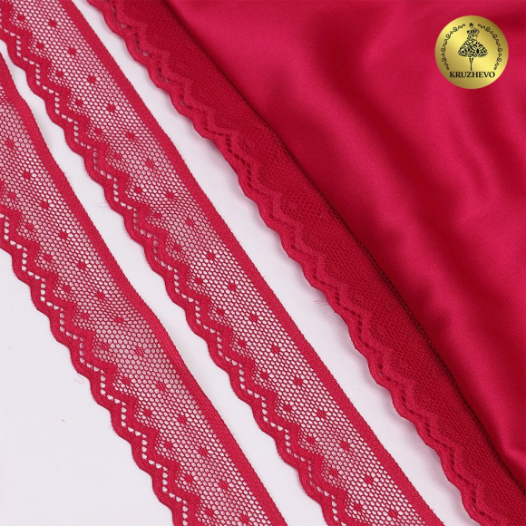 Кружево-стрейч KRUZHEVO арт.TBY.8028 шир.25мм цв.S261 лесная ягода уп.50м