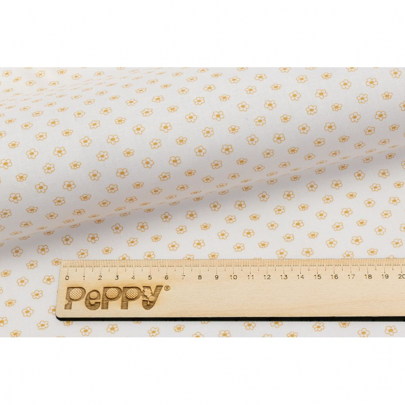 Ткань для пэчворка PEPPY Бабушкин Сундучок 140 г/м? 100% хлопок цв.БС-40 ромашки белый уп.50х55 см